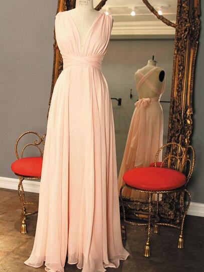 open lace back dress TDY Nude Pink Short Infinity Dress main image 0