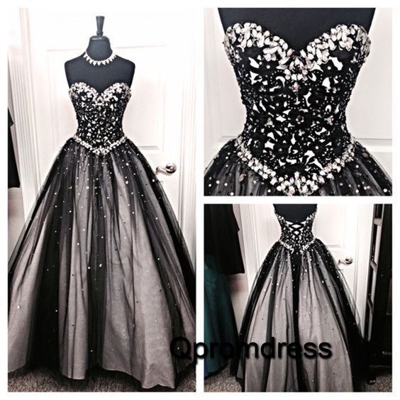 Black Prom Dress, Crystals Prom Dresses, Vintage Prom Dresses, A Line Prom Dress, Prom Dresses 2022, Elegant Prom Dress, Long Prom Dress, Evening