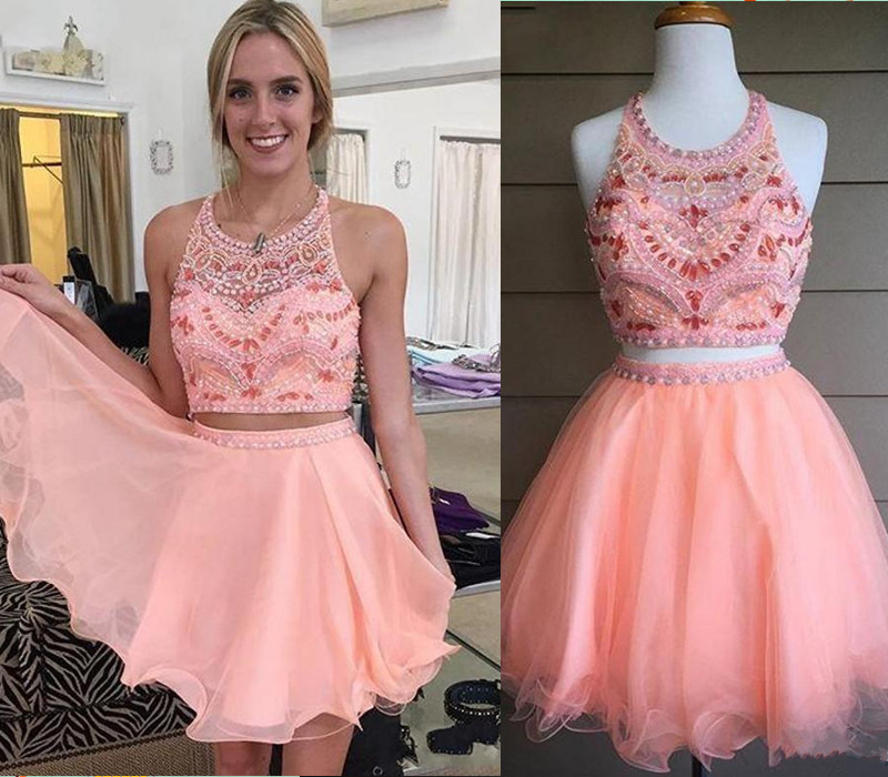 two piece short prom dresses cheap