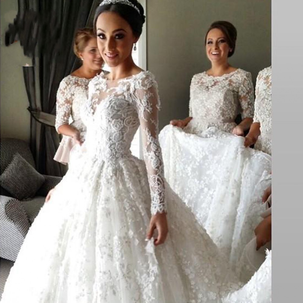 Gorgeous Wedding Dress Wedding Ball Gown Ivory Wedding Dress