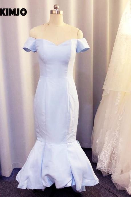 Mermaid Bridesmaid Dress, Wedding Party Dresses, Real Handmade Work Bridesmaid Dress, Blue Bridesmaid Dresses, Short Bridesmaid Dress, 2023
