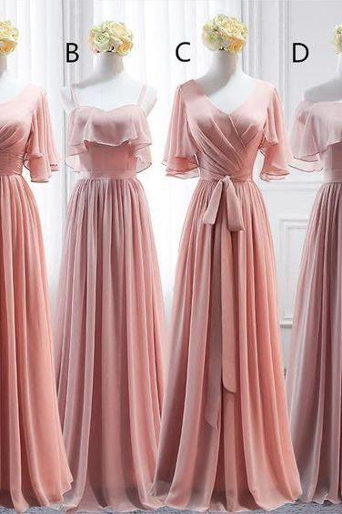 Pink Bridesmaid Dresses, Bridesmaid Dresses Long, Mismatched Bridesmaid Dresses, Bridesmaid Dress, Wedding Guest Dresses, 2023 Bridesmaid