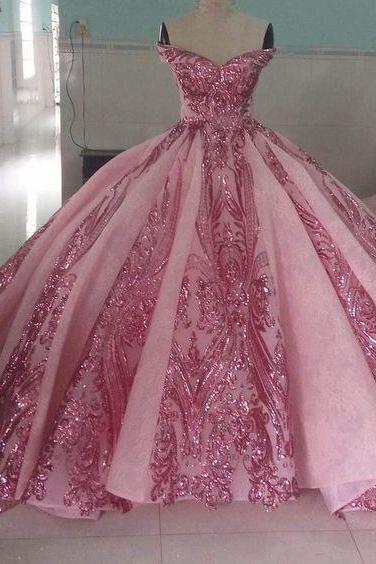 pink prom dresses, luxury prom dresses, abito elegante donna, sparkly prom dresses, prom ball gown, vestido de fiesta, robe de soiree, elegant prom dresses, vestido de longo, ballkleider lang, 