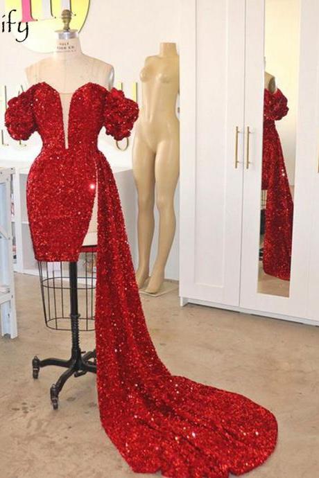 red prom dress, sexy formal dress, short prom dress, sparkly prom dresses, vestidos de fiesta, formal dress women elegant, cocktail dress, red carpet dresses, glitter dress, robes de cocktail