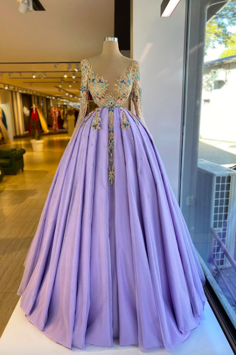 Luxury Prom Dresses, Purple Prom Dresses, Robes De Cocktail, Beaded Applique Prom Dresses, Vestidos De Cocktail, Robe De Bal, Prom Dresses 2022
