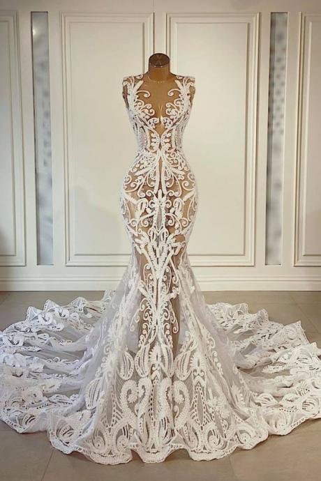 Gorgeous Wedding Dresses, Mermaid Wedding Dresses, Lace Applique Wedding Dress, Wedding Dresses 2023, Wedding Dresses For Bride, Elegant Wedding