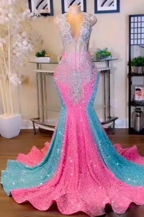 Colorful Prom Dresses, 2024 Prom Dresses, Diamonds Party Dresses, Vestidos De Gala, Luxury Evening Dresses, Sparkly Prom Dresses 2023, 2025