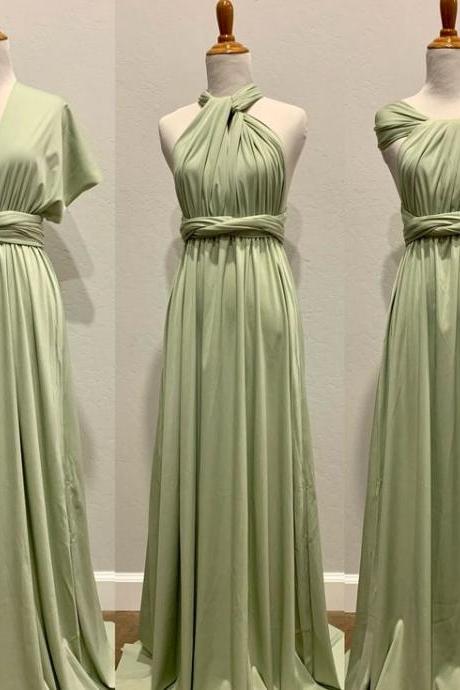 Sage Green Bridesmaid Dresses, Infinite Dresses, A Line Bridesmaid Dresses, Chiffon Bridesmaid Dresses, 2024 Bridesmaid Dresses, Bridesmaid