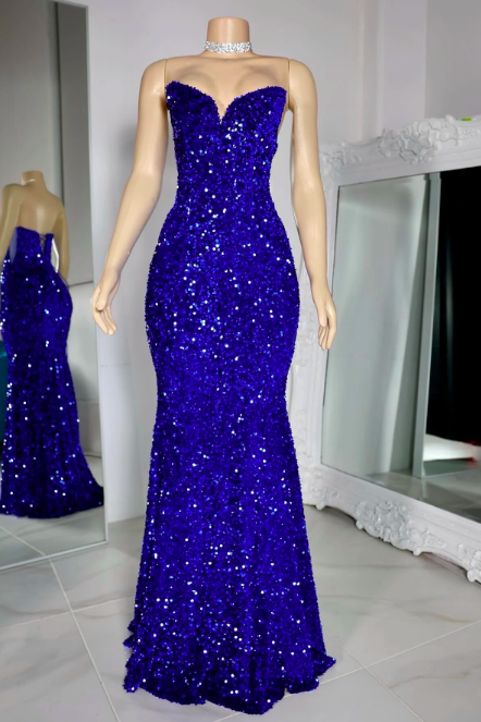 Royal Blue Prom Dresses, Sparkly Glitter Prom Dresses, Formal Dresses, Vestidos De Gala, Formal Occasion Dresses, Mermaid Evening Gown, Custom
