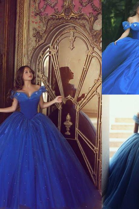 cinderella royal blue dress