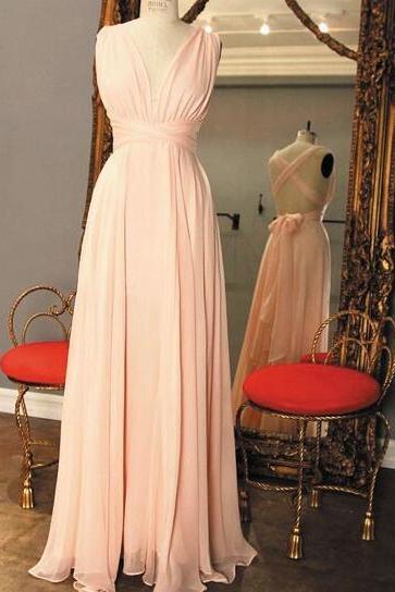 Abendkleider, Pink Bridesmaid Dress, Backless Bridesmaid Dress, Long Bridesmaid Dress, Chiffon Bridesmaid Dress, 2022 Bridesmaid Dresses,