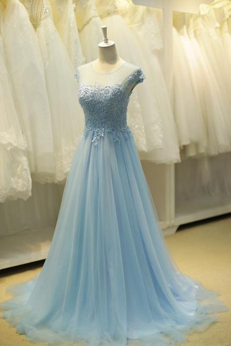 Lace Prom Dress, Tulle Prom Dress, Blue Prom Dress, Elegant Prom Dress, Prom Dresses for Women, Long Prom Dress, Cheap Prom Dress, Women Prom Gowns