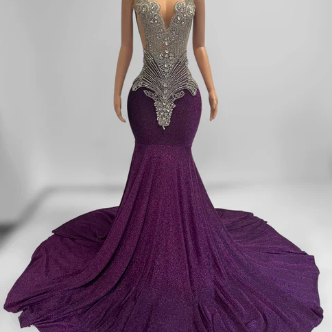 Purple Prom Dresses, Rhinestones Luxury Prom Dresses, Diamonds Fashion Party Dresses, Formal Occasion Dresses, Vestidos De Gala, Custom Prom Dresses, Beading Formal Gown 