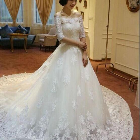 Lace Wedding Dresses, Strapless Wedding Gowns, Long Sleeve Wedding