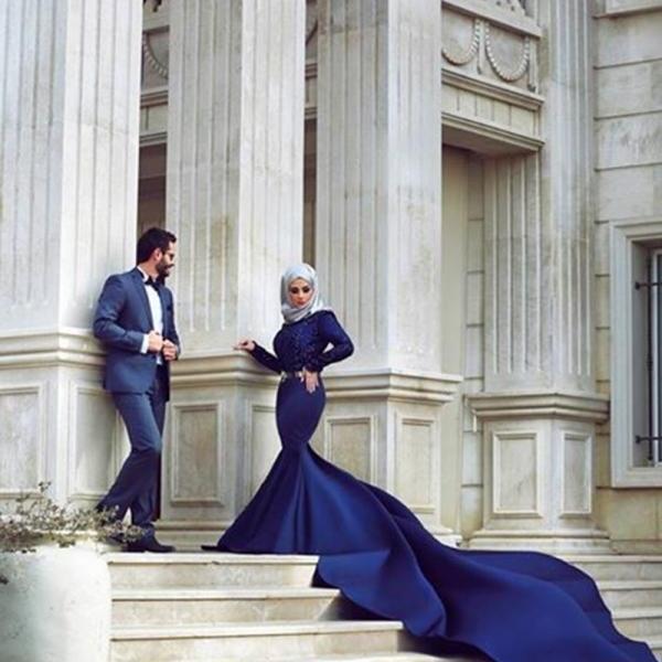 blue dress hijab