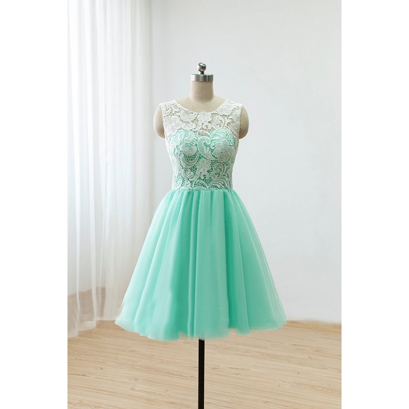 Mint Green Bridesmaid Dress, Bridesmaid Dresses Short, Lace Bridesmaid ...