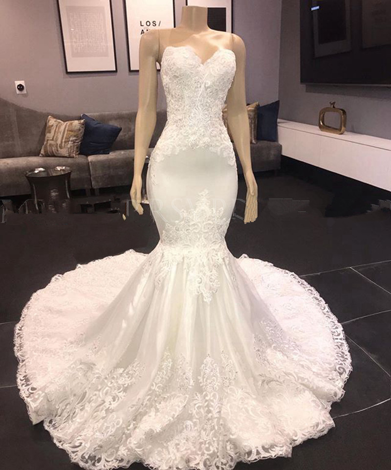 Vestido De Novia De Seria, Lace Applique Wedding Dress, Off White ...