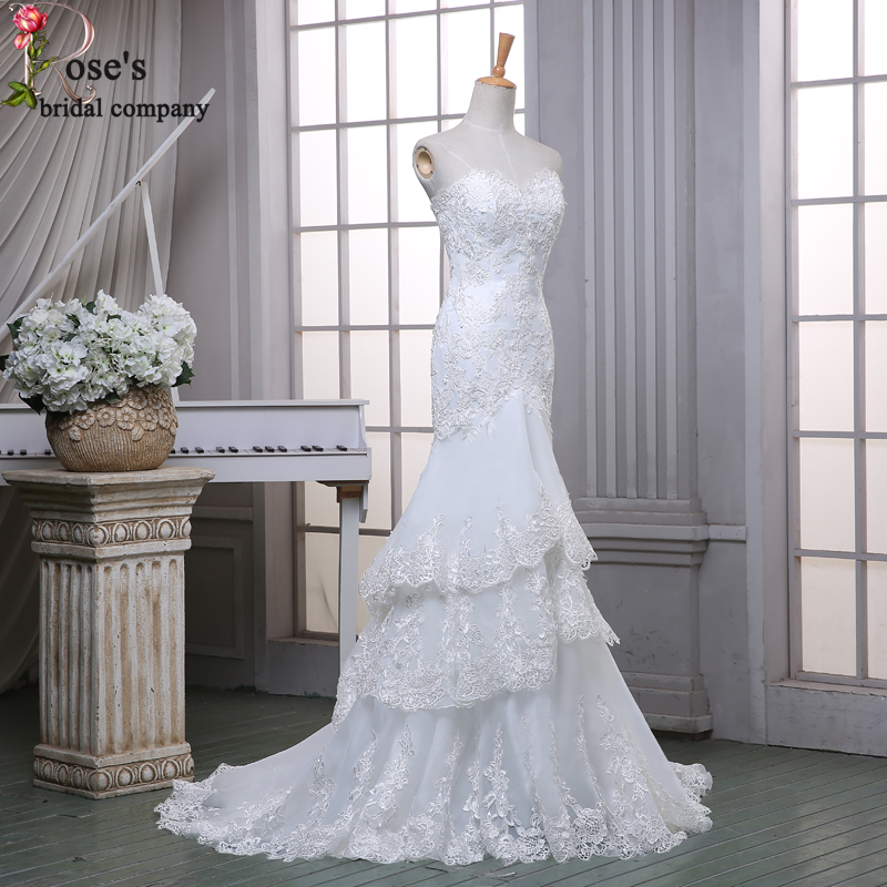 Mermaid Wedding Dresses, Lace Wedding Dress, Wedding Dresses With Tiers